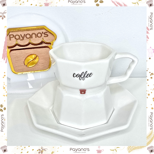 Aesthetic Coffee cup w/Saucer