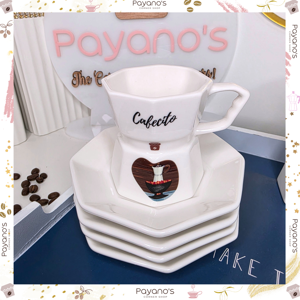 Moka pot ceramic coffee set Dominicano/a hasta la taza🇩🇴