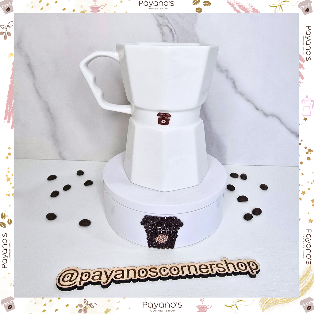 Mokapot Shape white mug