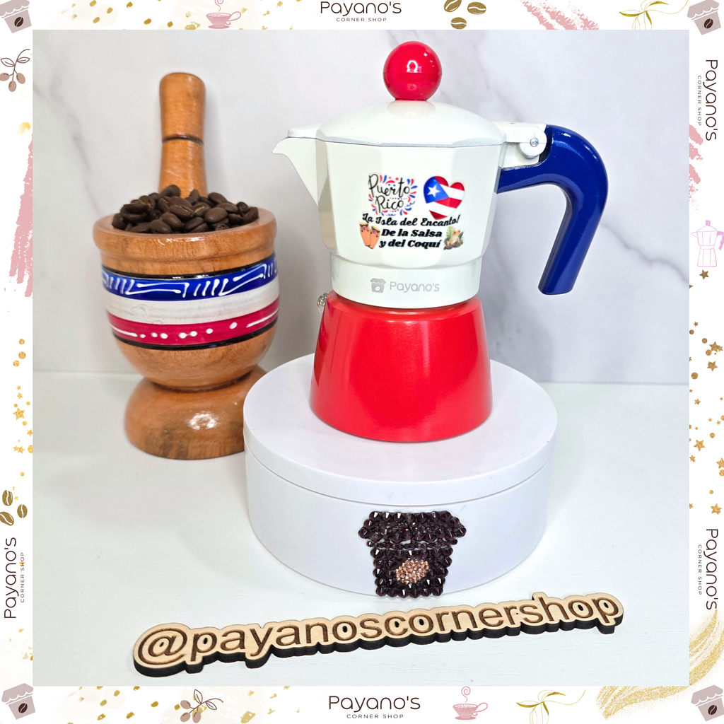 Mokapot/Cafetera Orgullo Puertoriqueño 1 cup