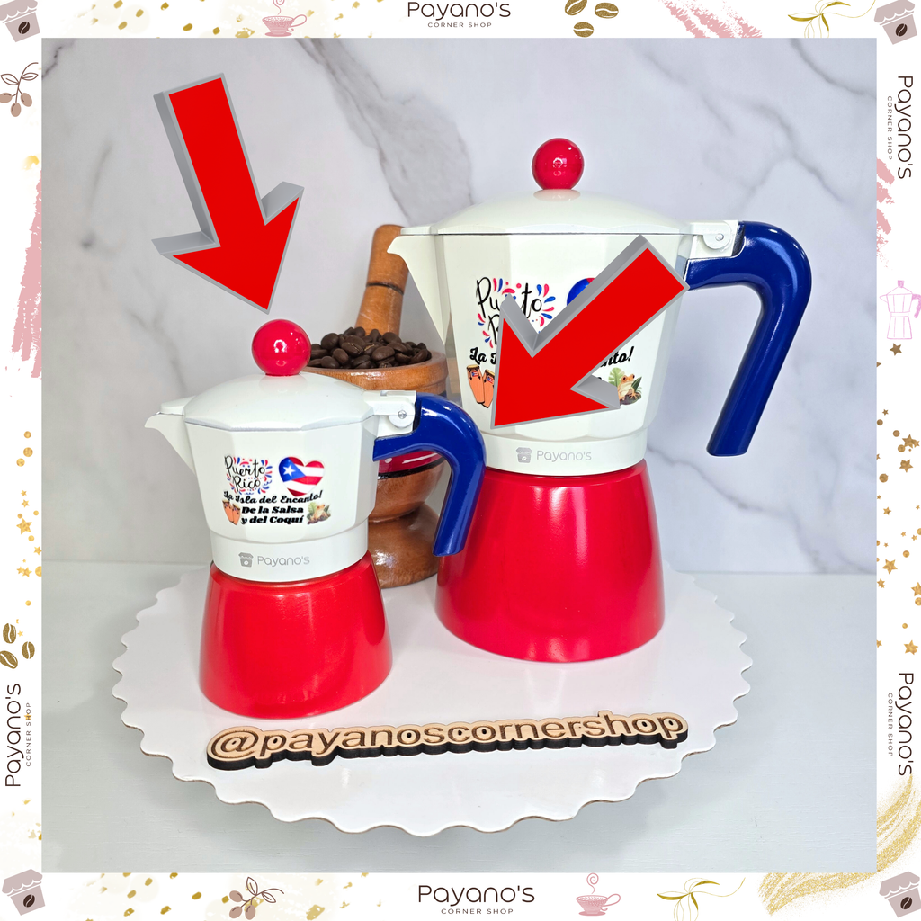 Mokapot/Cafetera Orgullo Puertoriqueño 1 cup