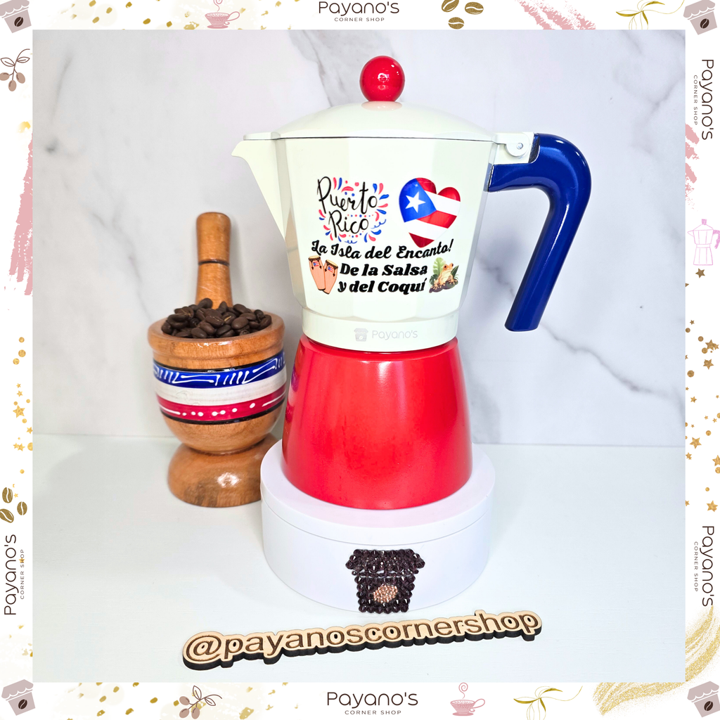 Mokapot/Cafetera Orgullo Puertoriqueño