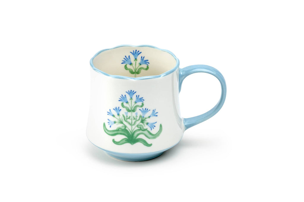 Blue Folk Bloom 14oz Mug