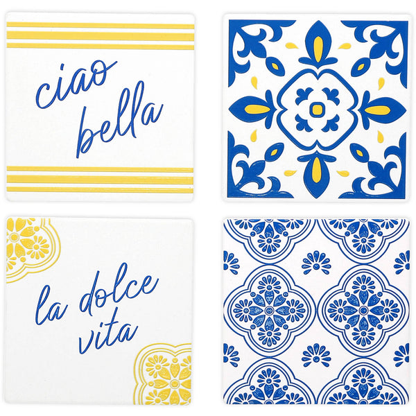 Ciao Bella - 4" Ceramic Coasters
(Set of 4)