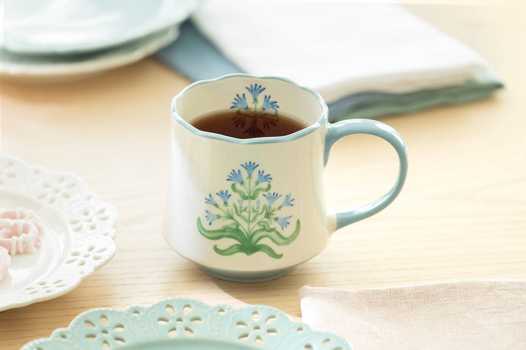 Blue Folk Bloom 14oz Mug