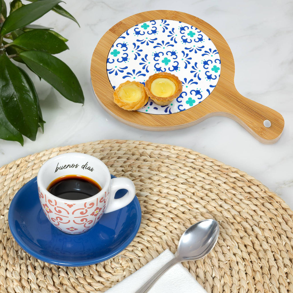 Buenos Dias - 2.5 oz Espresso Cup and Saucer