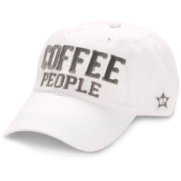 Coffee People - White Adjustable Hat: White