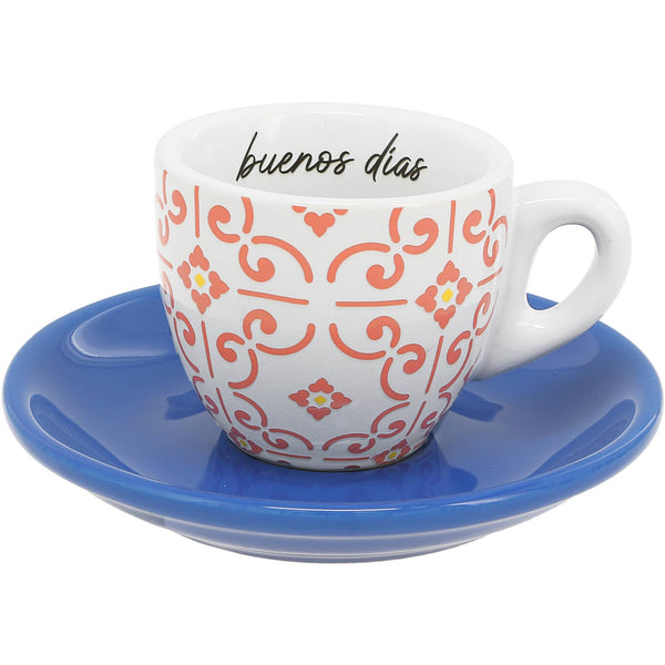 Buenos Dias - 2.5 oz Espresso Cup and Saucer