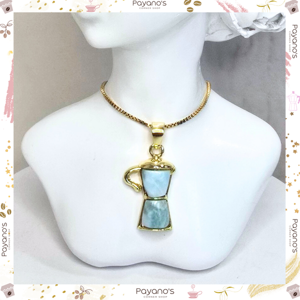 Larimar Mokapot Necklace LA3